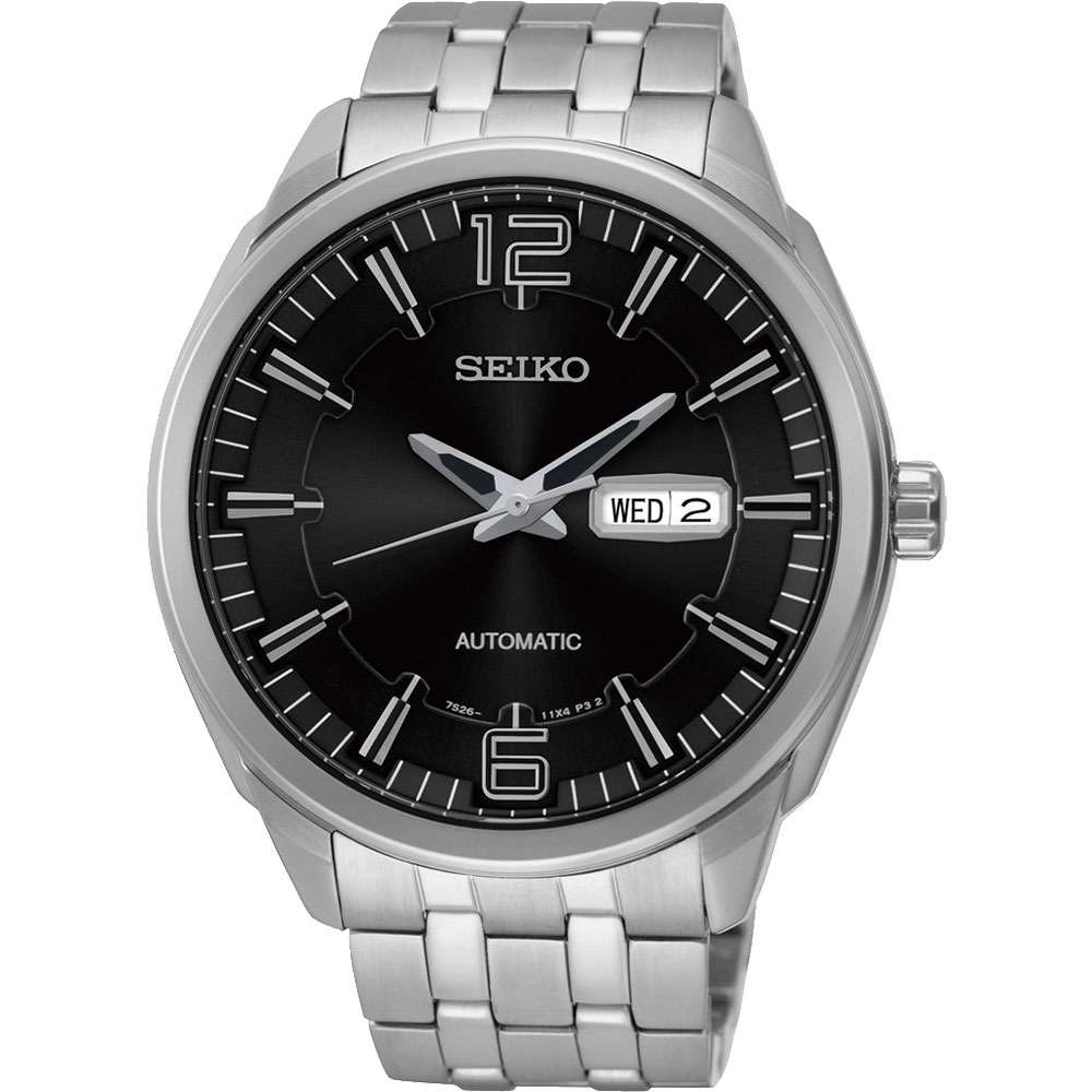 SEIKO 精工都會領袖機械錶(SNKN47J1)-黑/45mm