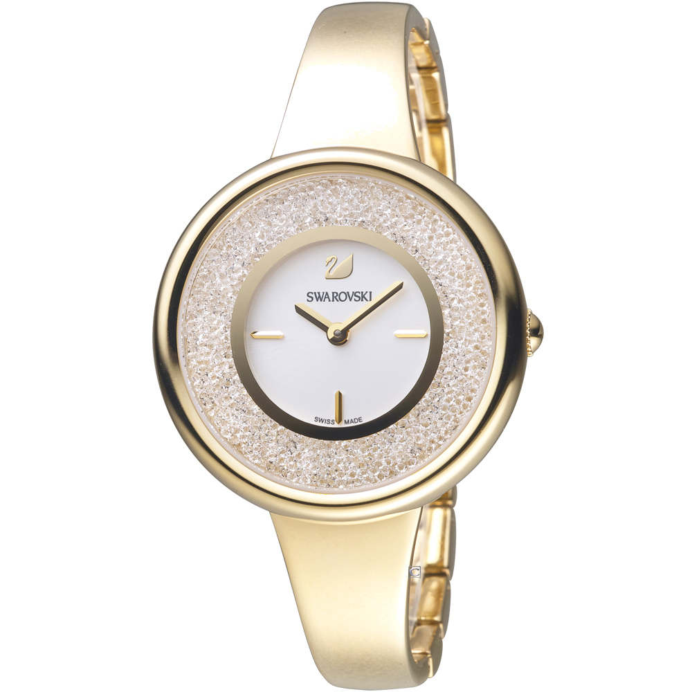 施華洛世奇SWAROVSKI Crystalline系列璀璨耀眼魅力腕錶-金色/34mm