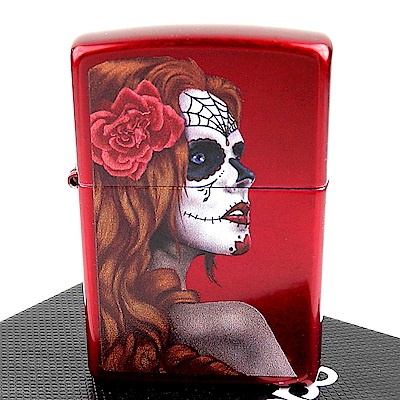 ZIPPO 美系~Day of the Dead:Girl-亡靈節女孩圖案打火機