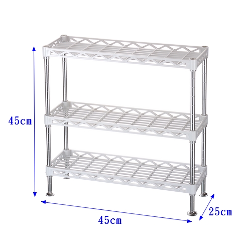 【COLOR】豪華三層多用途置物架(大)(抗菌防霉)