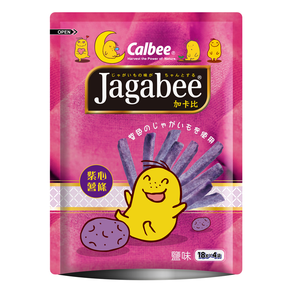 Calbee加卡比 紫心薯條-鹽味(18g/4入/袋)