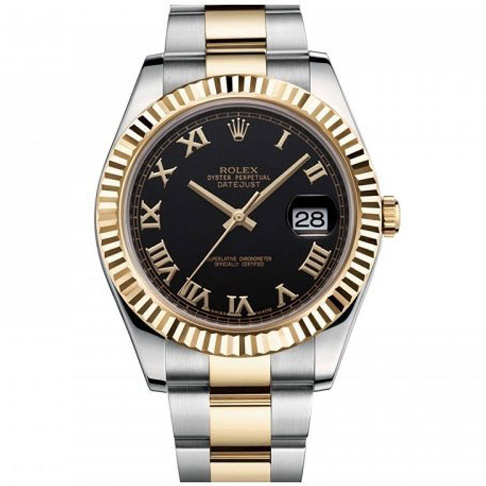 ROLEX 勞力士蠔式恆動系列116333 Date-Just II黑面金羅馬字41mm