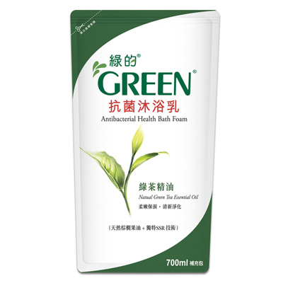 綠的GREEN 抗菌沐浴乳-綠茶精油700ml*1