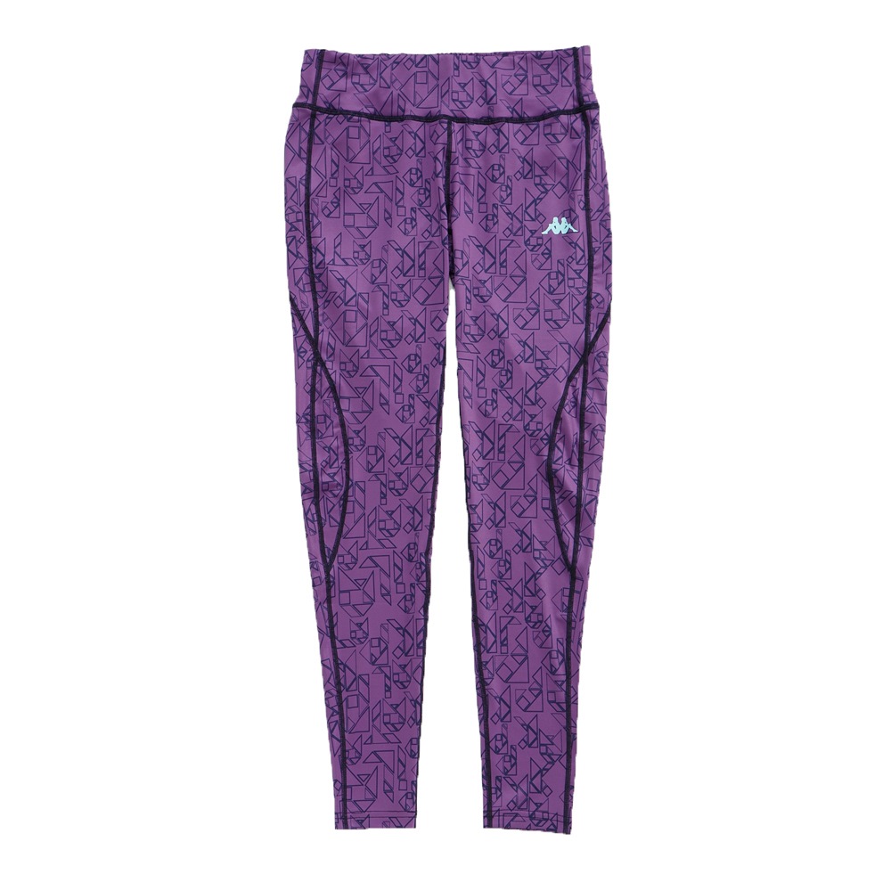 KAPPA義大利 舒適尚女針織九分慢跑緊身褲(合身尺寸)1件 暗紫
