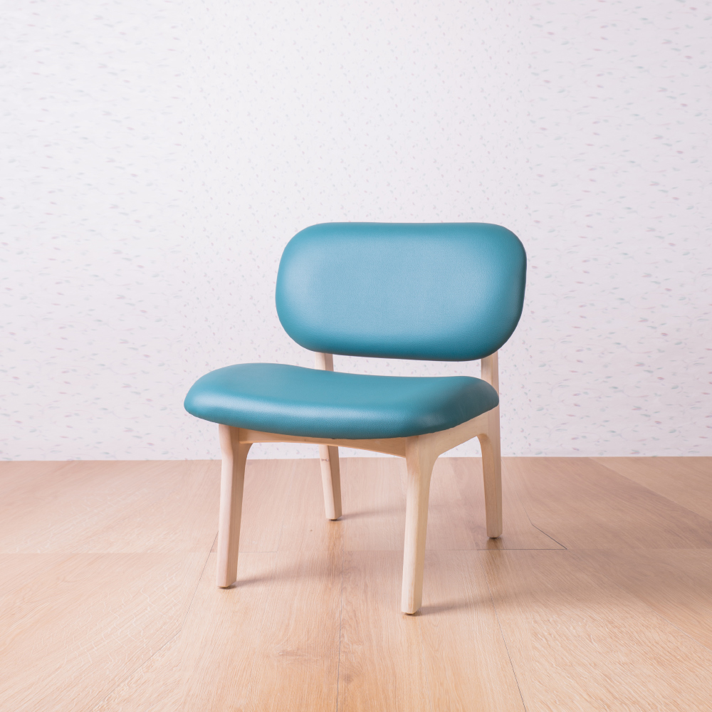 簡約風 菲特孔雀藍休閒椅-62x60x74cm