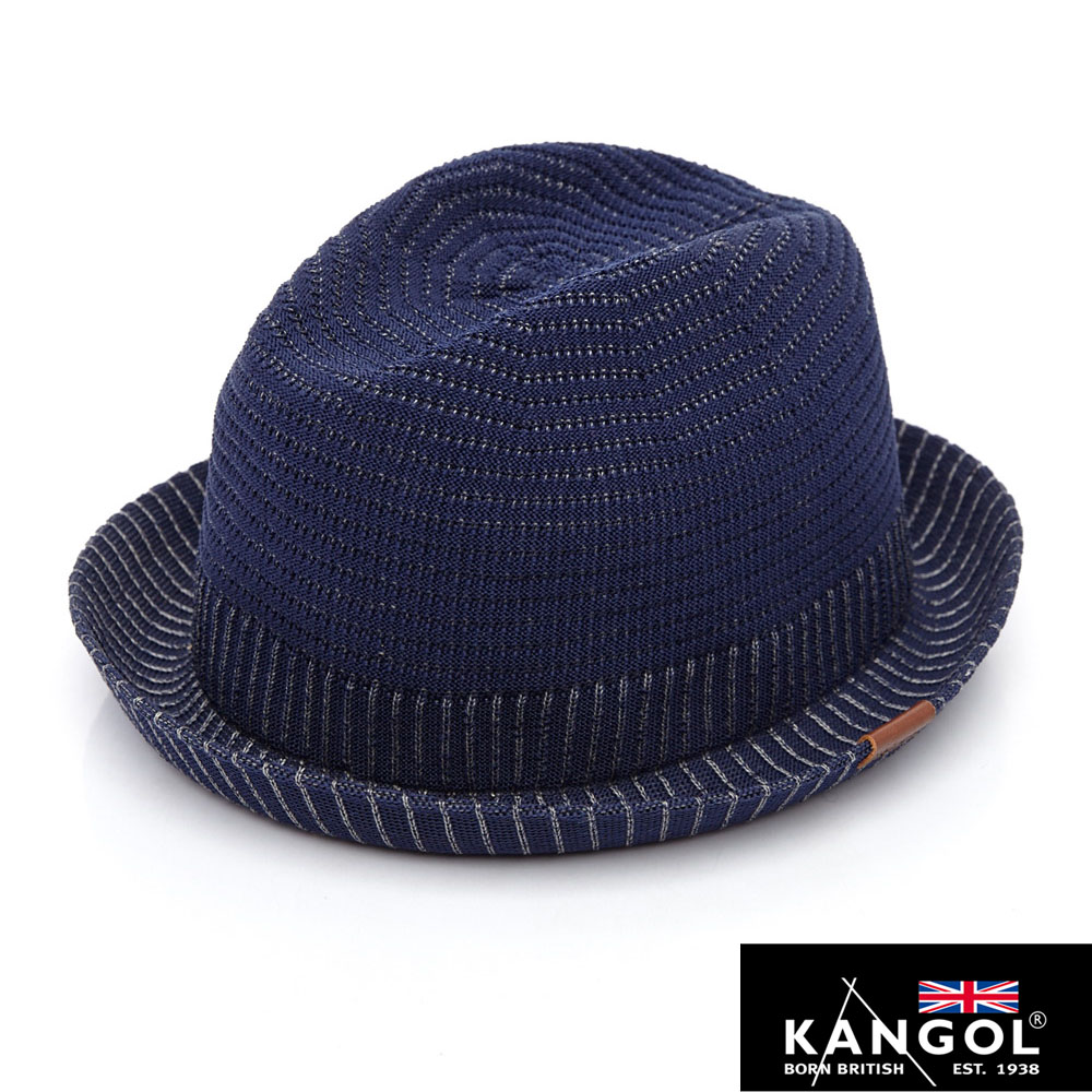 KANGOL 英國袋鼠 - 經典系列 - 立體編織輕量紳士帽 - 深藍色