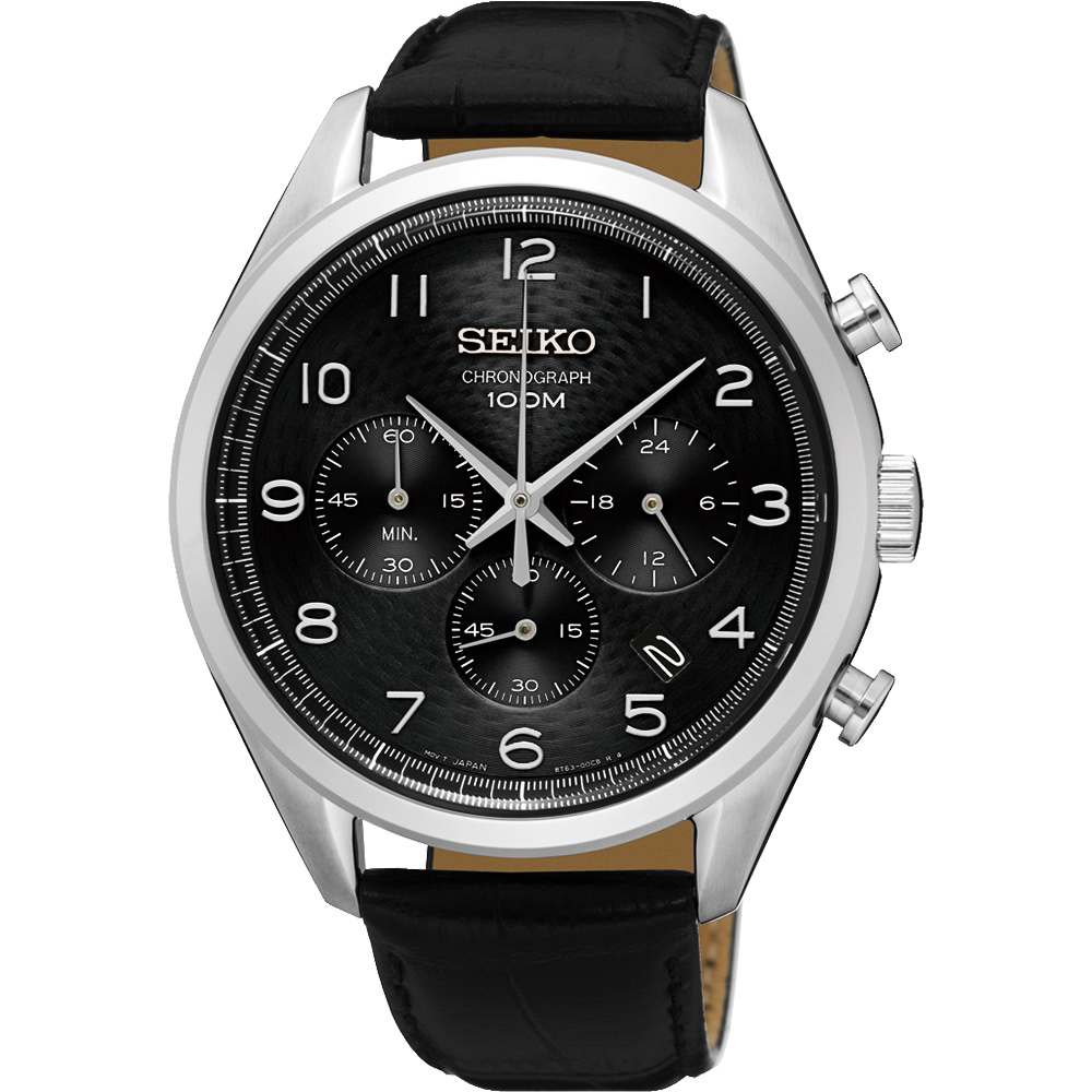 SEIKO CS系列都會計時腕錶(SSB231P1)-黑/42mm