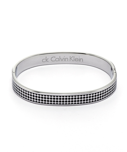 Calvin Klein CK 低調黑色菱形紋手環