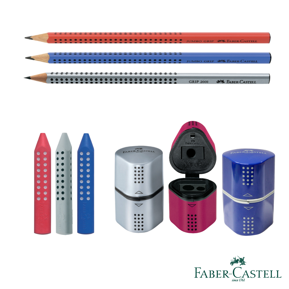 Faber-Castell 三角鉛筆學齡兒童寫字組(12支+橡皮擦)