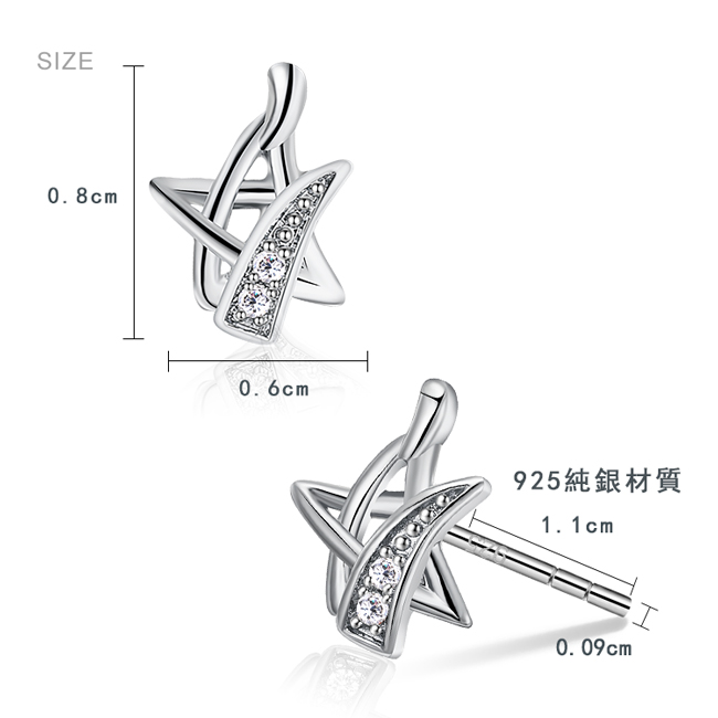 AchiCat 925純銀耳環 獨特世界 純銀耳針