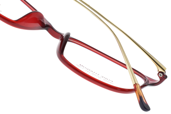 SEROVA眼鏡 輕量純鈦/紅-金#SP229 C105