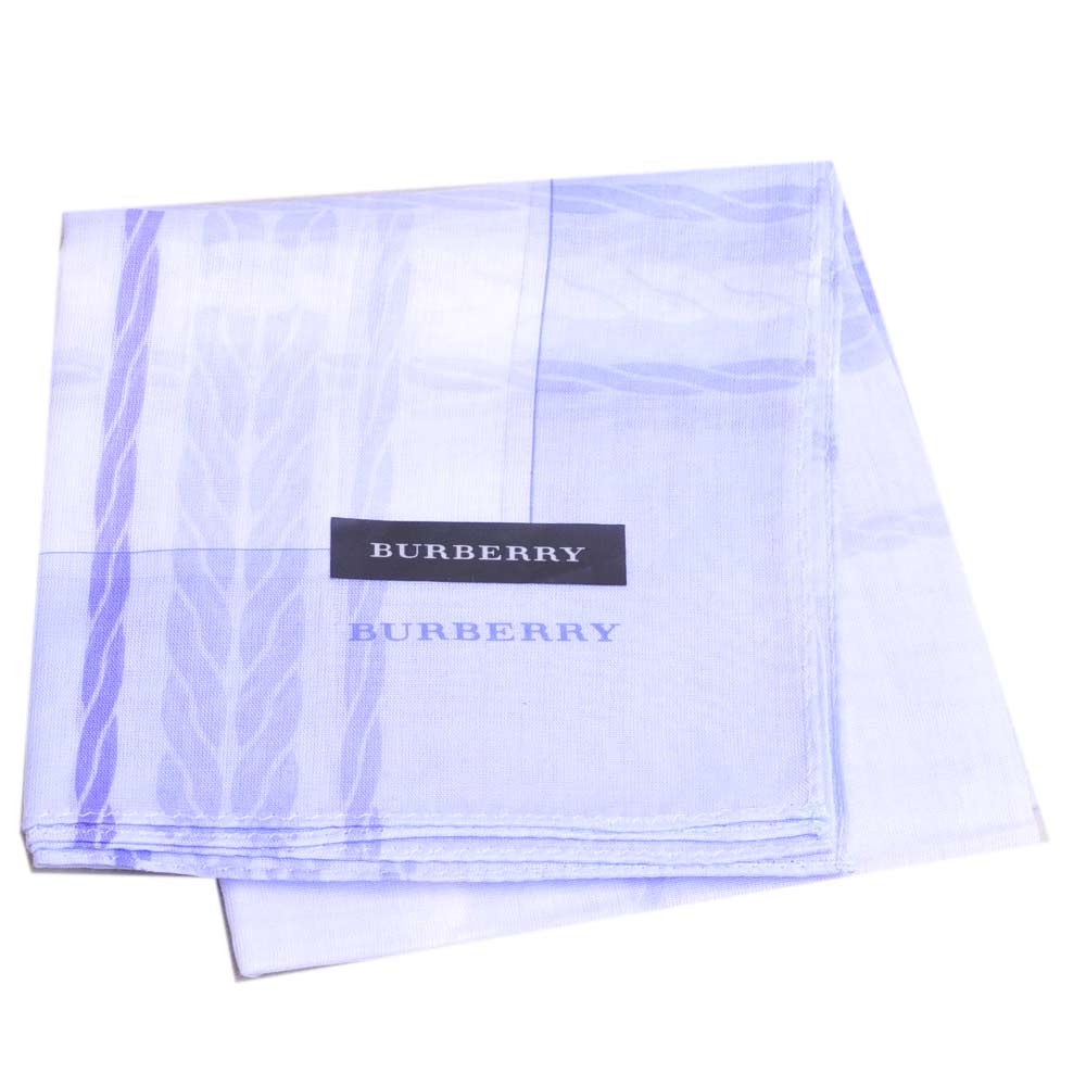 BURBERRY 經典字母LOGO麻花編格紋帕領巾(藍紫色)