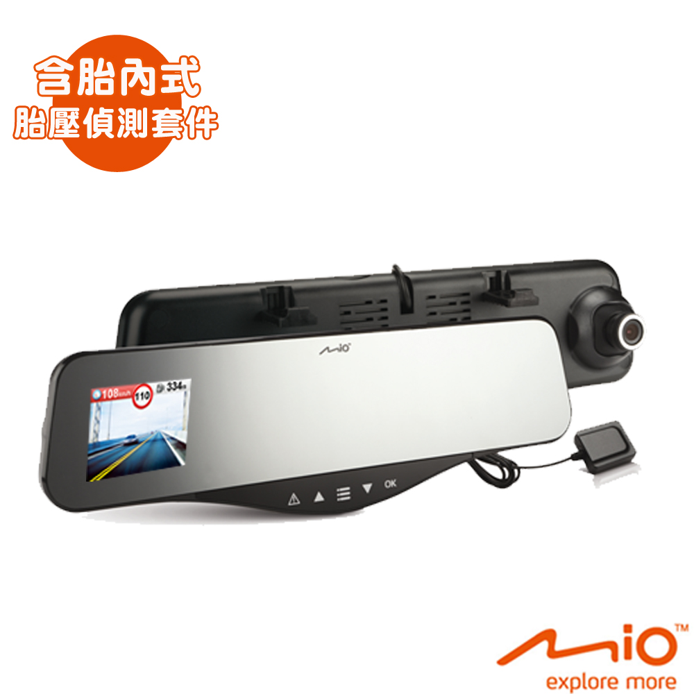 Mio MiVue R28P T25KIT後照鏡測速提醒胎壓行車記錄器(內含胎壓版)