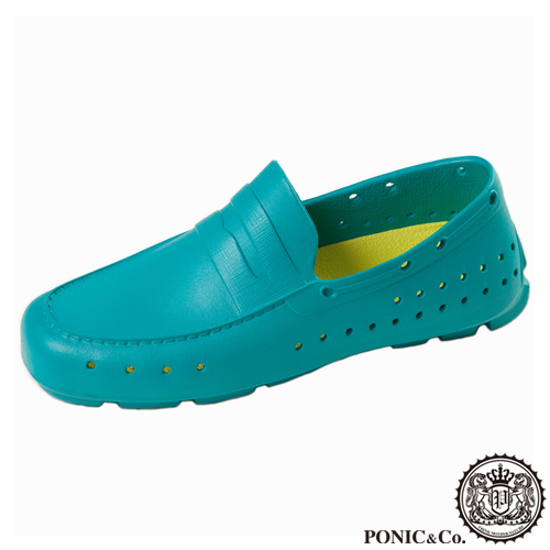 (男/女)Ponic&Co美國加州環保防水洞洞懶人鞋-薄荷綠