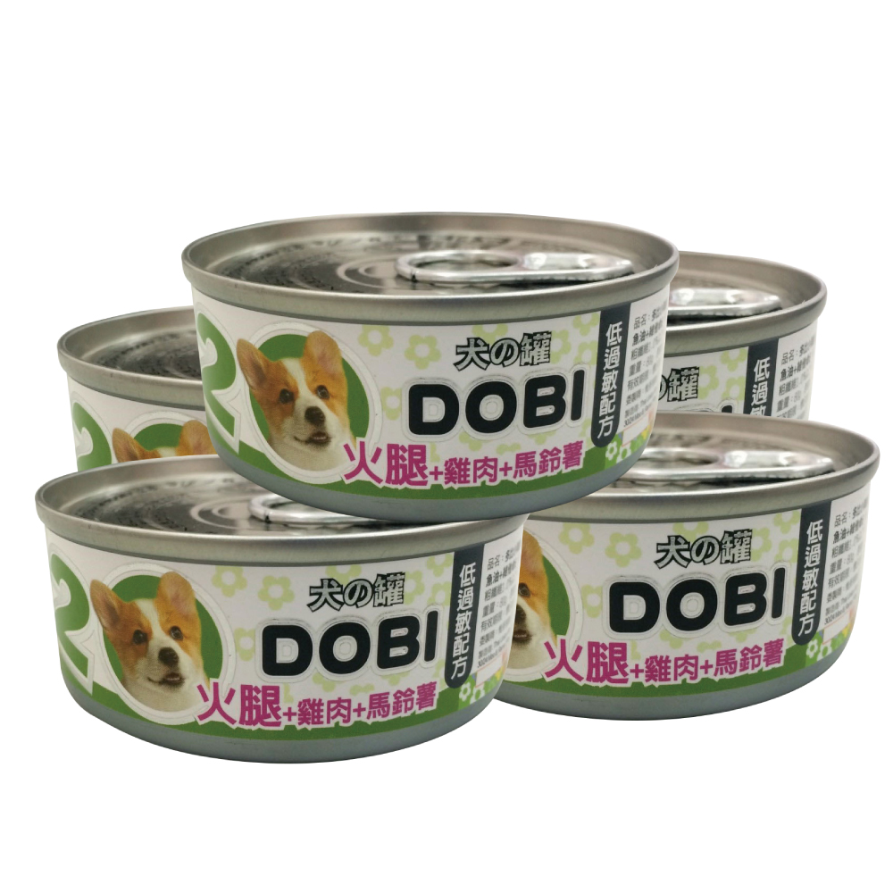MDOBI摩多比- DOBI多比小狗罐-火腿+雞肉+馬鈴薯80G(24罐)