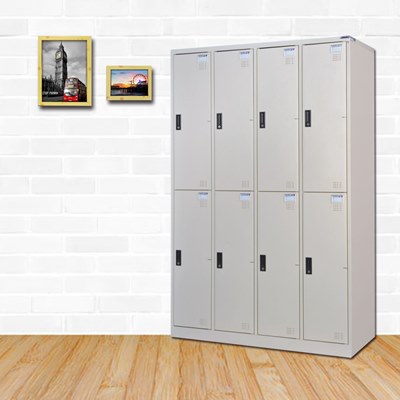 時尚屋 維克扥多用途塑鋼製8格置物櫃 寬119x深51x高180cm