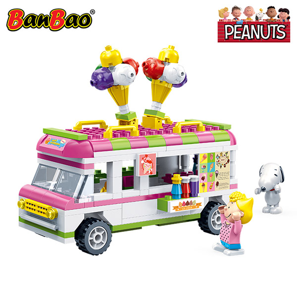 BanBao邦寶積木 史努比系列 Peanuts Snoopy 冰淇淋車 7507