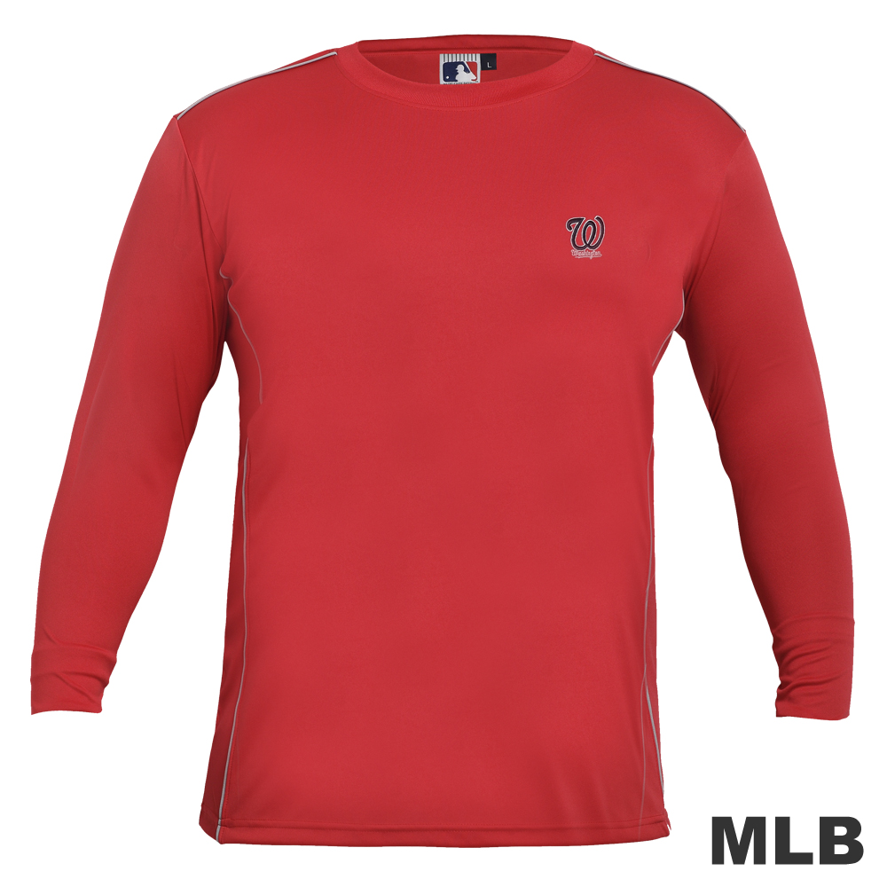 MLB-華盛頓國民隊LOGO排汗T恤-紅(男)
