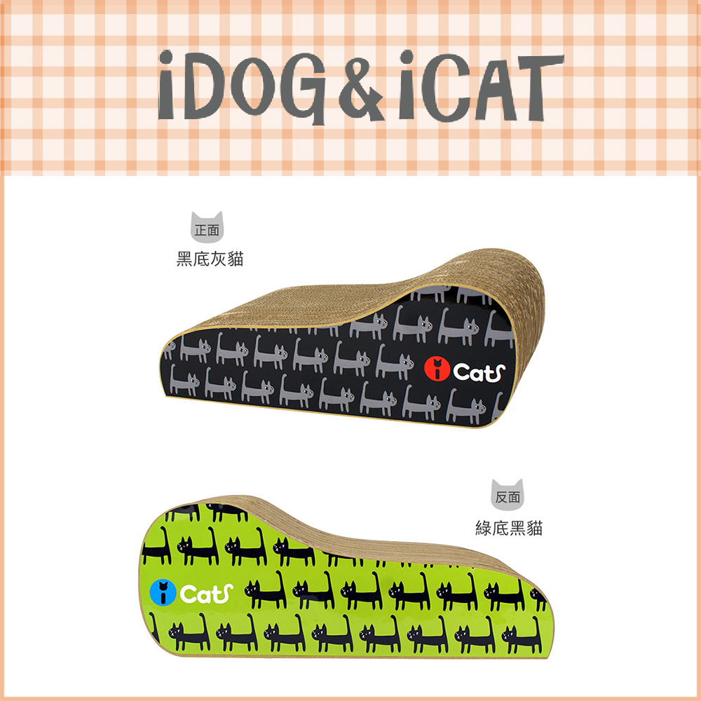 IDOG&ICAT-雙面手繪感塗鴉貓抓板-貓走走