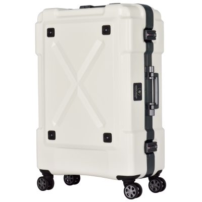 日本 LEGEND WALKER 6302-69-28吋 鋁框密碼鎖輕量行李箱 消光白