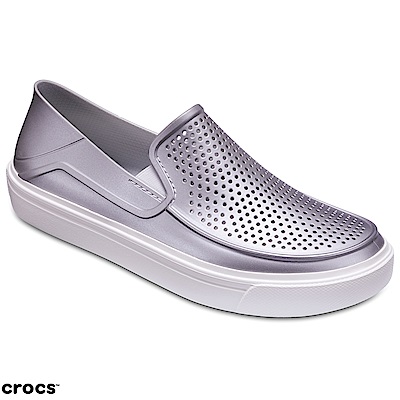 Crocs 卡駱馳 (女鞋) 都會街頭洛卡金屬色便鞋 205154-0P1