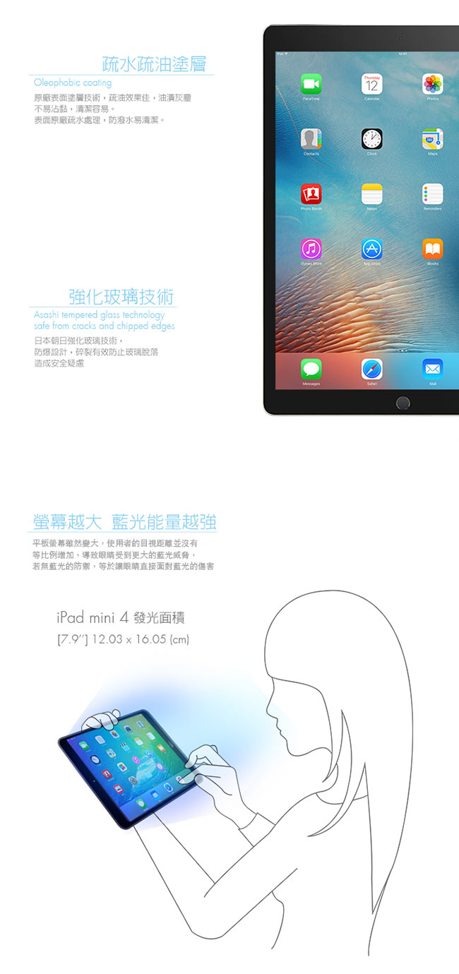 RetinaGuard 視網盾 iPad Pro 12.9吋 眼睛防護 防藍光鋼化玻璃保護貼