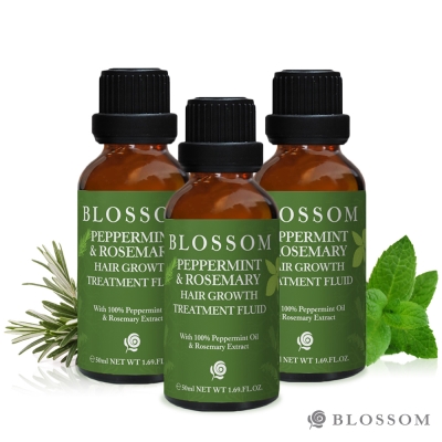 BLOSSOM 薄荷迷迭香植萃調理養髮液(50ML/瓶)x3入組