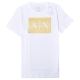 A|X Armani Exchange 印刷金LOGO圓領短袖T恤-白 product thumbnail 1