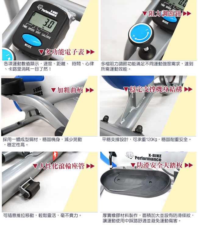 【 X-BIKE 晨昌】橢圓滑步機 (小巧超值，免組裝由專人到府安裝) XEM-200