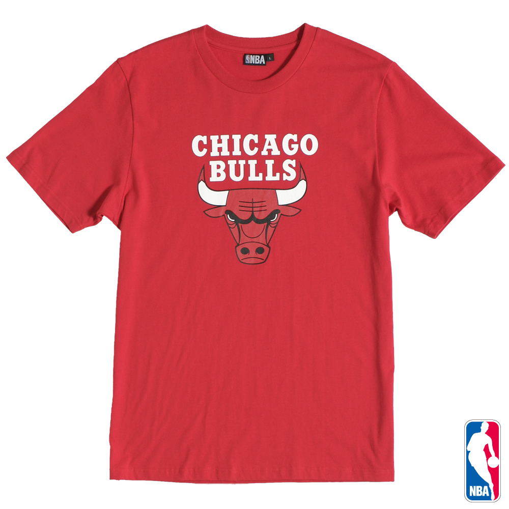NBA-芝加哥公牛隊經典印花T恤-紅(男)