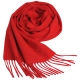 YSL 高質感喀什米爾混純羊毛品牌LOGO字母刺繡圍巾(紅色) product thumbnail 1