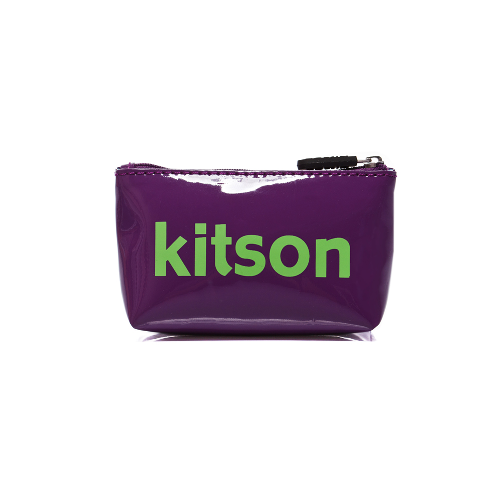 【kitson】漆皮拉鍊零錢包 /  PURPLE