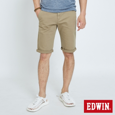 EDWIN 基本鈄袋休閒短褲-男-褐色