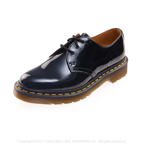 (女)Dr.Martens 1461 3孔漆皮牛津鞋*黑色