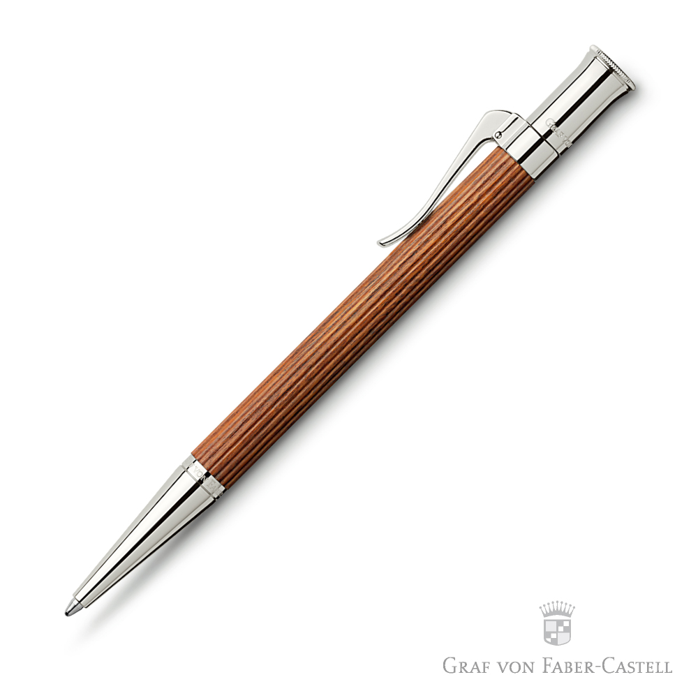 GRAF VON FABER-CASTELL 經典系列鍍白金巴西蘇木原子筆