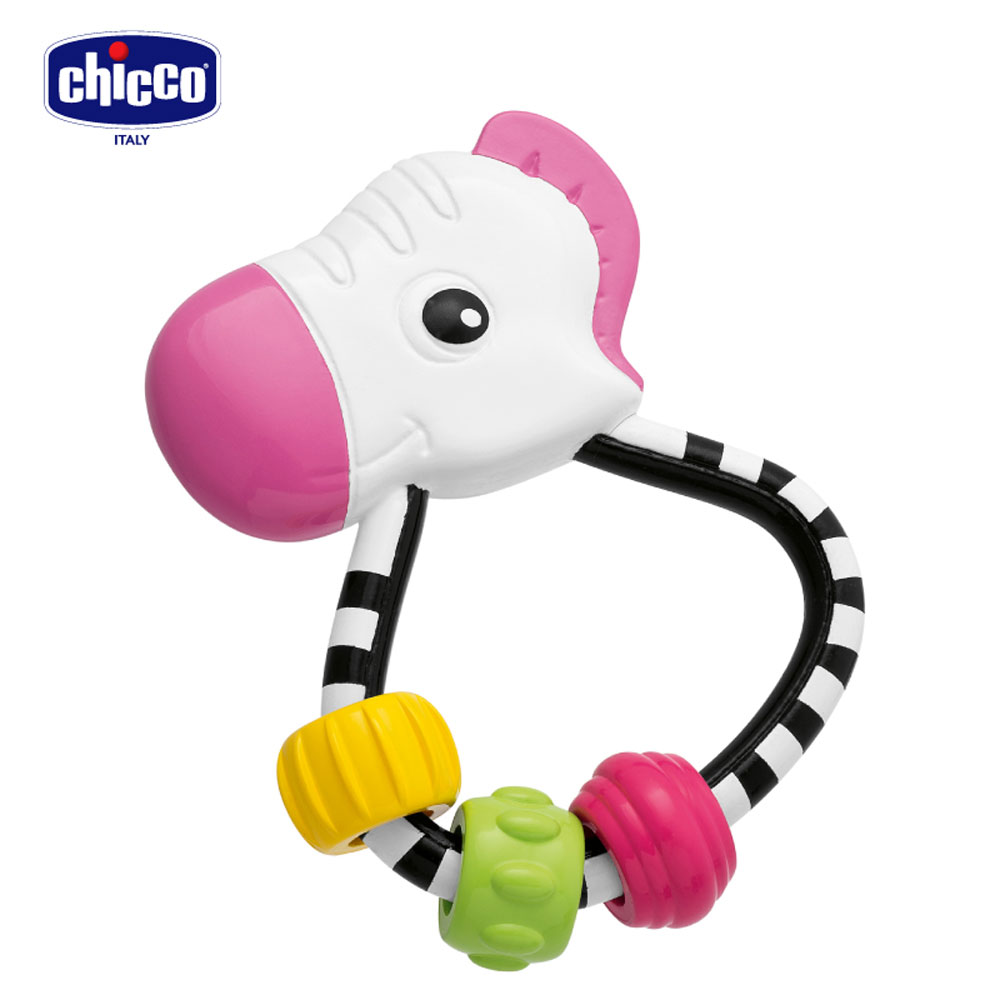 chicco-寶貝學習斑馬手搖鈴