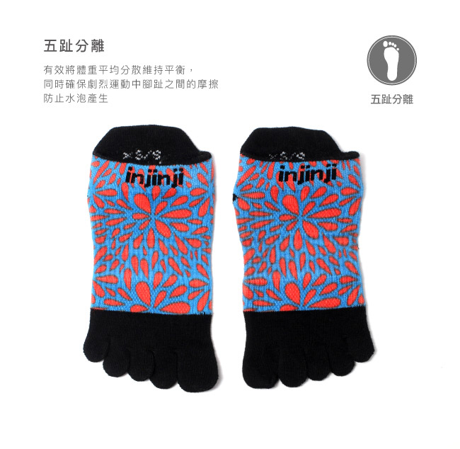 【Injinji】RUN女性輕量吸排五趾隱形襪