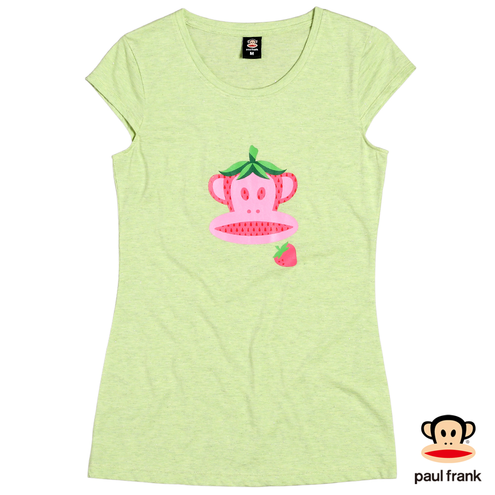 PAUL FRANK-甜心草莓JULIUS短袖T恤-淺綠(女)