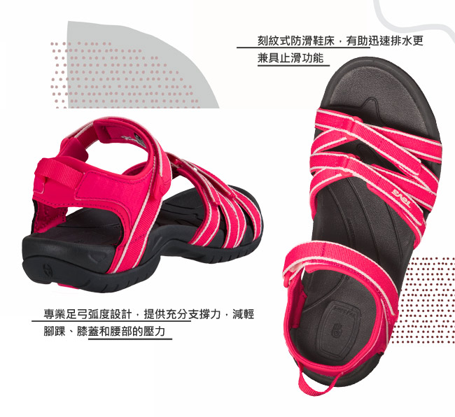 TEVA 美國 女 Tirra 機能運動涼鞋 (覆盆莓紅)