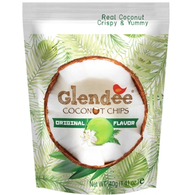 Glendee 椰子脆片-原味40g