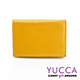 YUCCA - 牛皮俏麗多彩名片夾(迷你皮夾)-黃色- 02200010009 product thumbnail 1