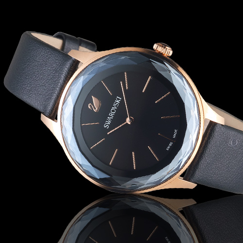 SWAROVSKI 施華洛世奇 Octea Nova系列都市切面腕錶-36mm/黑色
