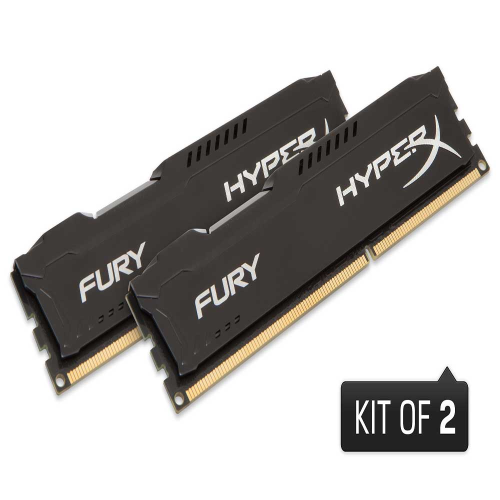 Kingston金士頓Fury DDR3-1866 8GB桌上型記憶體/4G*2/黑