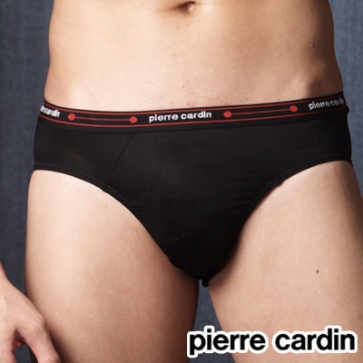 Pierre Cardin 皮爾卡登  超細纖維萊卡提花三角褲-單件-黑