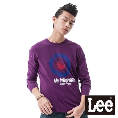 Lee 長袖T恤  摩登印花-男款(紫) LL120394116