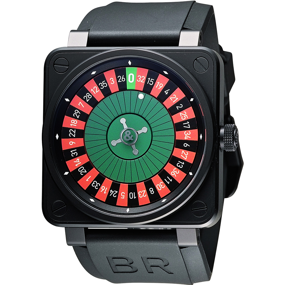Bell & Ross CASINO 全球限量賭盤機械腕錶-黑/46mm