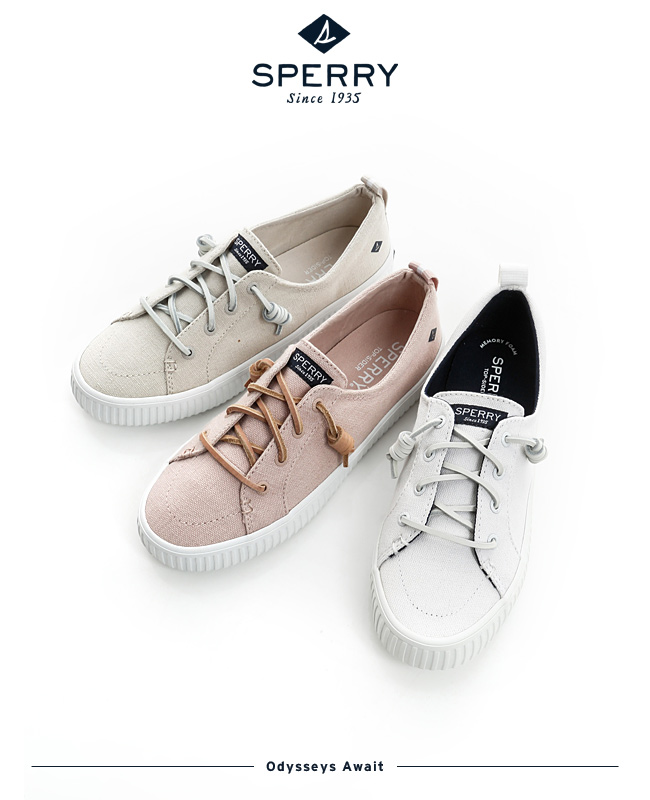 SPERRY 街頭風尚韓版經典帆布鞋(女)-白