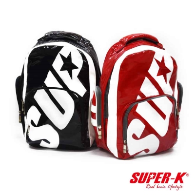 SUPER-K。酷炫亮面手提包/後背包-二用運動包(SHX21629)