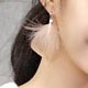 AnnaSofia 單鑽華單羽 大型耳針耳環(粉系) product thumbnail 1