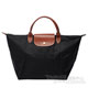 LONGCHAMP 摺疊中型水餃包(黑) product thumbnail 1